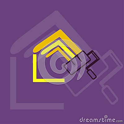 Home paint logo Stock Photo