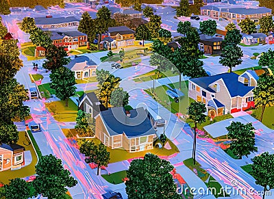 Home Park neighborhood in Atlanta, Georgia USA. Stock Photo