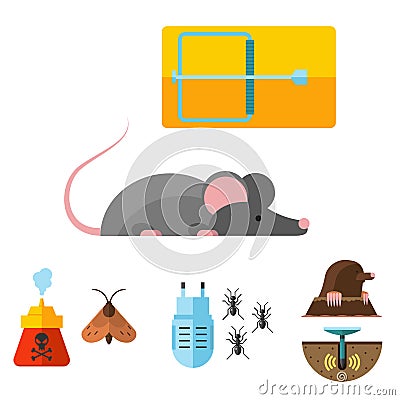 Home pest insect vector control expert vermin exterminator service Vector Illustration