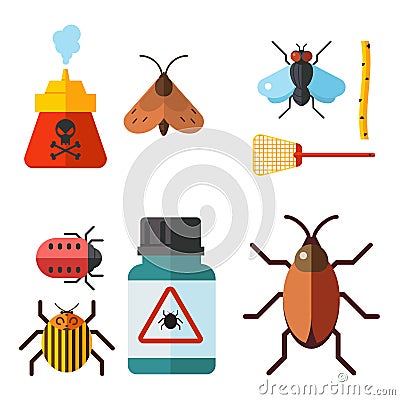 Home pest insect vector control expert vermin exterminator service Vector Illustration
