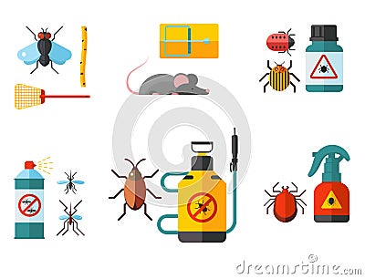 Home pest insect vector control expert vermin exterminator service pest insect Vector Illustration