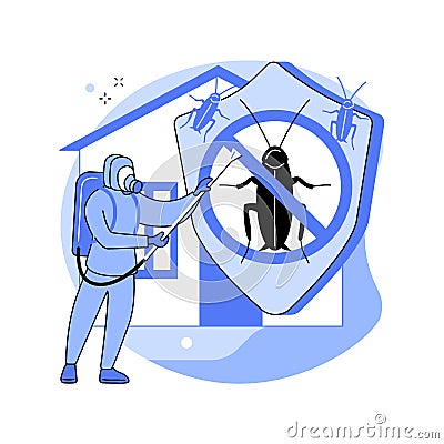 Home pest insects control abstract concept vector illustration. Vector Illustration