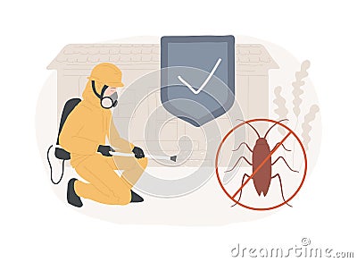 Home pest insects control isolated concept vector illustration. Vector Illustration