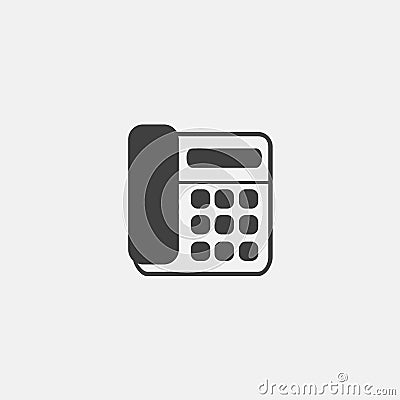 home phone icon vector Cartoon Illustration