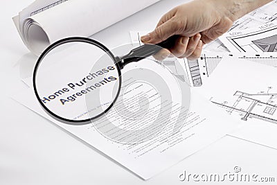 Home purchase agreements Stock Photo