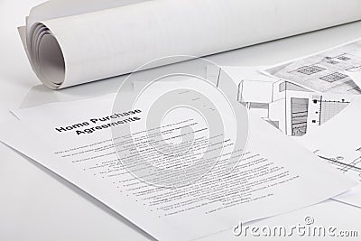 Home purchase agreements Stock Photo