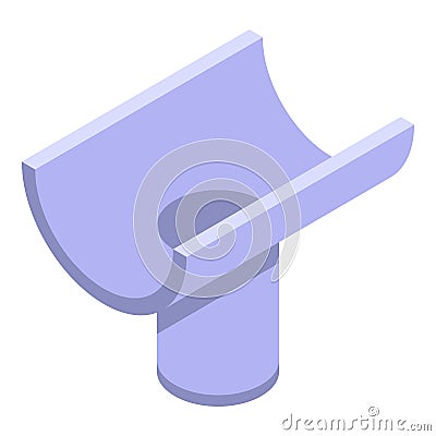 Home rain gutter icon, isometric style Vector Illustration