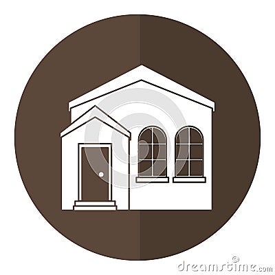 Home real state expensive american modern shadow Vector Illustration