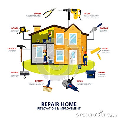 Home renovation concept Vector Illustration