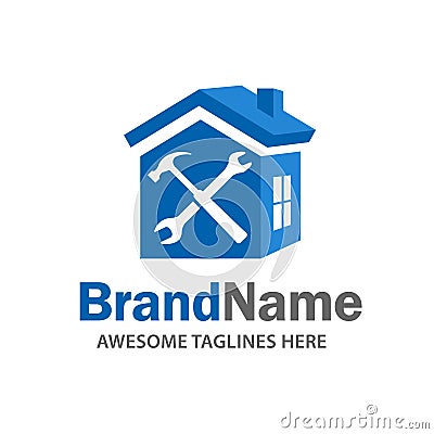 Home renovation logo Vector Illustration