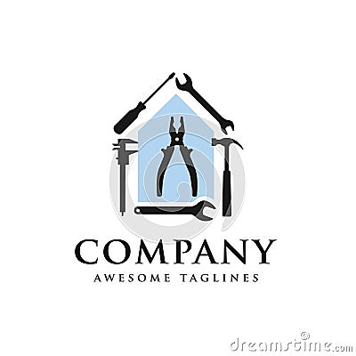 Home renovation logo Vector Illustration
