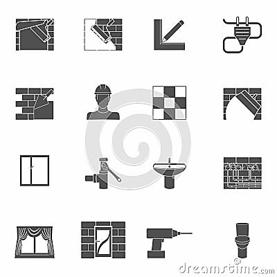 Home repair icons set Vector Illustration