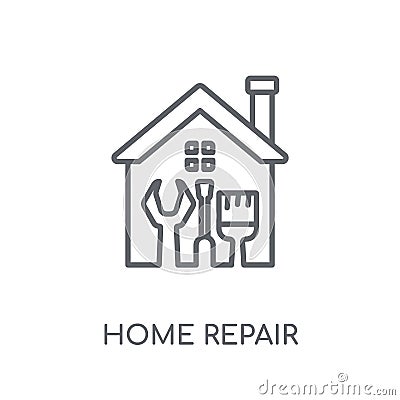 home repair linear icon. Modern outline home repair logo concept Vector Illustration