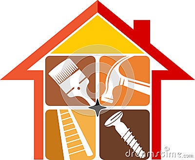 Home repair logo Vector Illustration