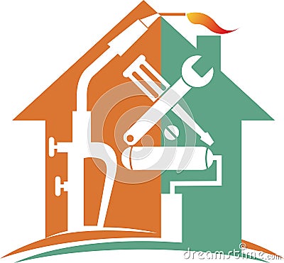 Home repair logo Vector Illustration