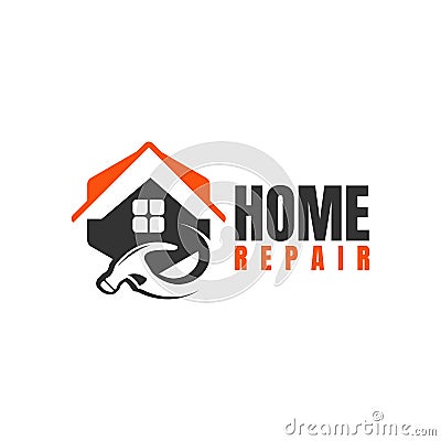 Home Repair Logo Template with handyman tools symbol Stock Photo