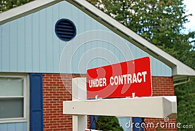 Home Sale Under Contract Stock Photo