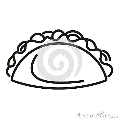 Home sandwich icon outline vector. Takeaway food Vector Illustration