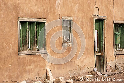 A Home in Santa Fe, New Mexico Stock Photo