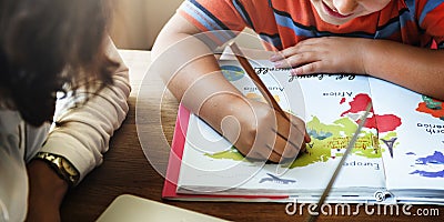 Home School Learning Homework Reading Concept Stock Photo