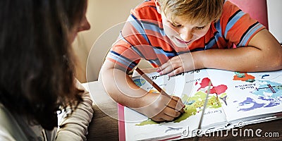 Home School Learning Homework Reading Concept Stock Photo