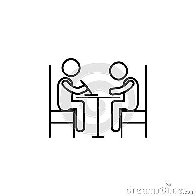 Home schooling, parent teaching icon. Element of home schooling icon. Thin line icon for website design and development, app Stock Photo