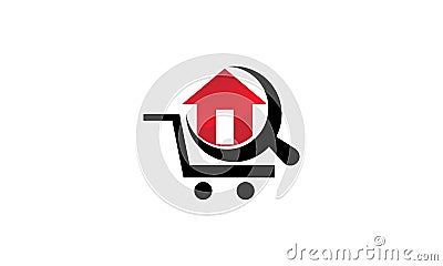 Home Searching Vector Illustration