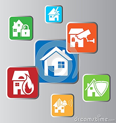 Home security Vector Illustration