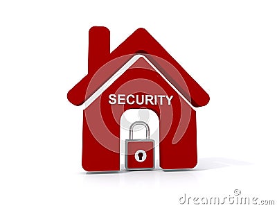 Home security icon Stock Photo