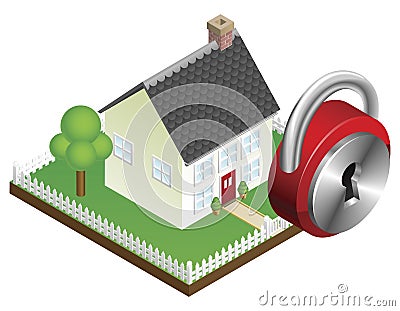 Home security system concept Vector Illustration