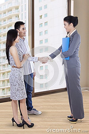 Home selling transaction Stock Photo