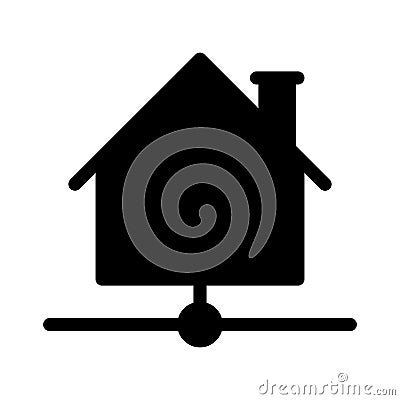 Home sharing vector glyphs icon Vector Illustration