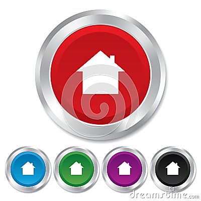 Home sign icon. Main page button. Navigation Vector Illustration