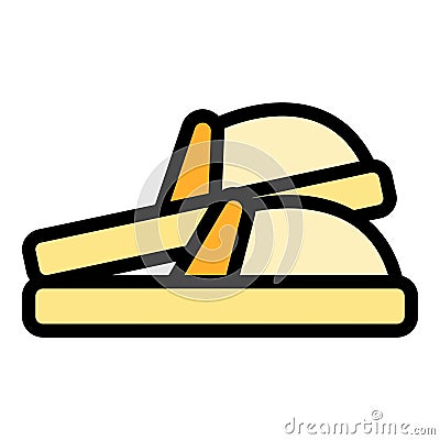 Home slippers domestic icon vector flat Stock Photo