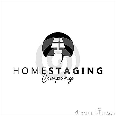 Home staging logo abstract concept vector illustration Vector Illustration