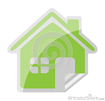 Home sticker icon Vector Illustration