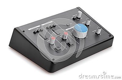 Home studio audio interface Stock Photo