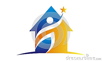 Home Success Life Vector Illustration