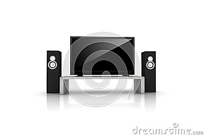 Home theater / high definition television Stock Photo