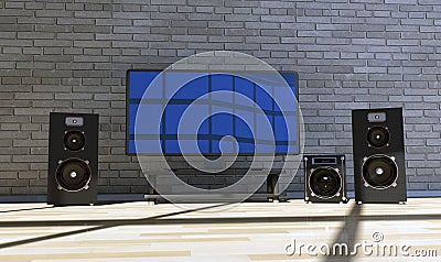 Home Theater Stock Photo