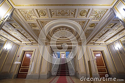 Home theater of Yusupov palace in Saint Petersburg, Russia Editorial Stock Photo