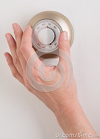 Home Thermostat Stock Photo