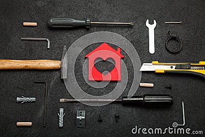 Home tool estate, real power construction, repair concept Stock Photo