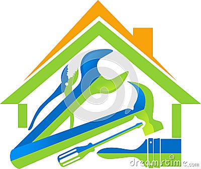 Home tools logo Vector Illustration