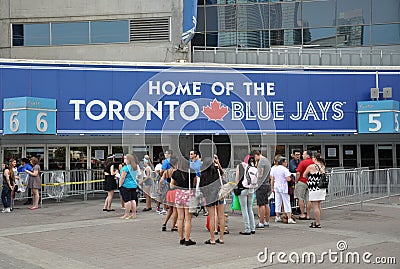 Home of Toronto Blue Jays sign Editorial Stock Photo