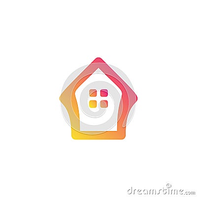 Home unique logo design vector Vector Illustration