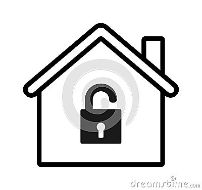 Home lock icon Vector Illustration