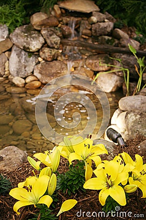 Home Water Feature Stock Photo