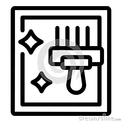 Home window cleaning icon outline vector. Exercise morning Stock Photo