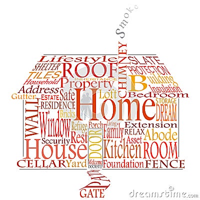 Home words Vector Illustration